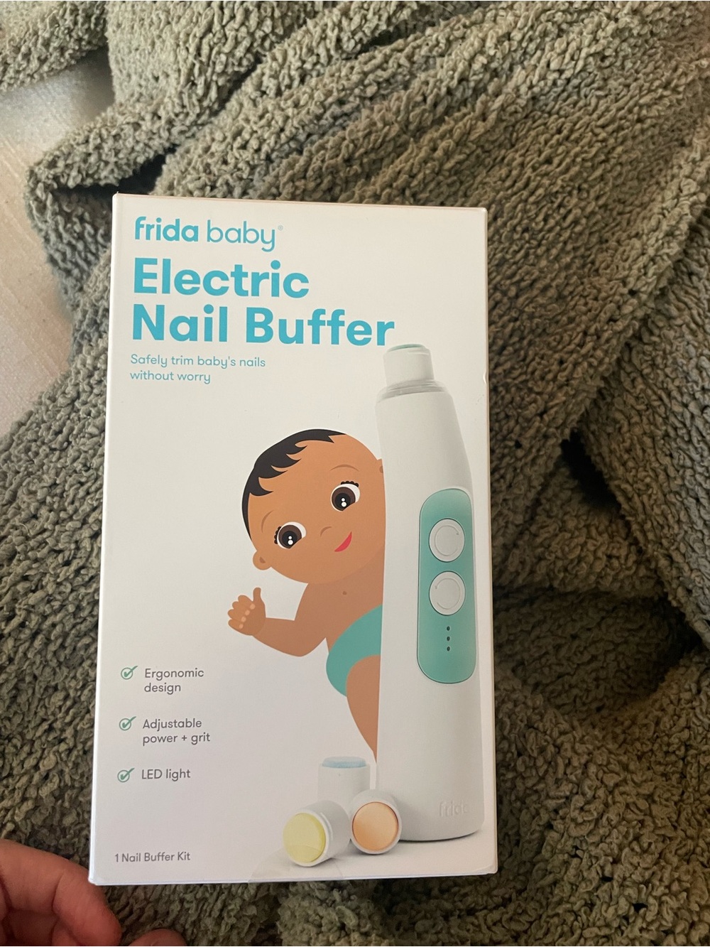 Frida Baby Electric Nail Buffer — Mint/White Baby Nail Groomer